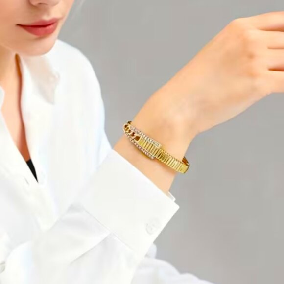 14K Gold 7" Womens 2ct Diamond Bangle Bracelet Ladies New 14 K Silver Jewelry - Picture 3 of 8